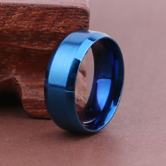 ➰Electric Blue Wedding Band - Picture 1 of 1